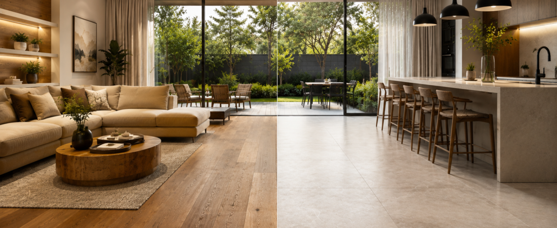 Piso de madeira ou porcelanato? A resposta definitiva para você não errar no projeto